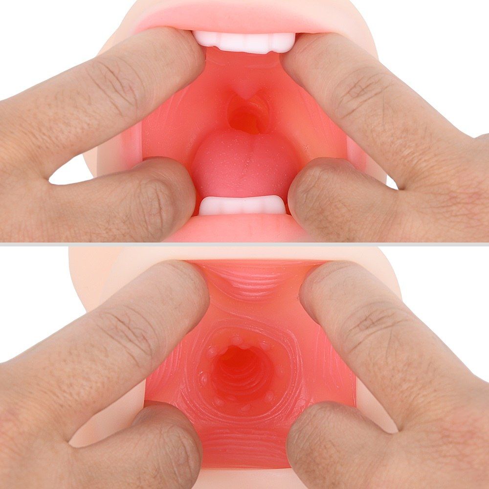 The second edition of NUPU, a dual-sided masturbator with go... Ondo - NUPU2 Double Side Masturbator Mouth and Pussy photo-7