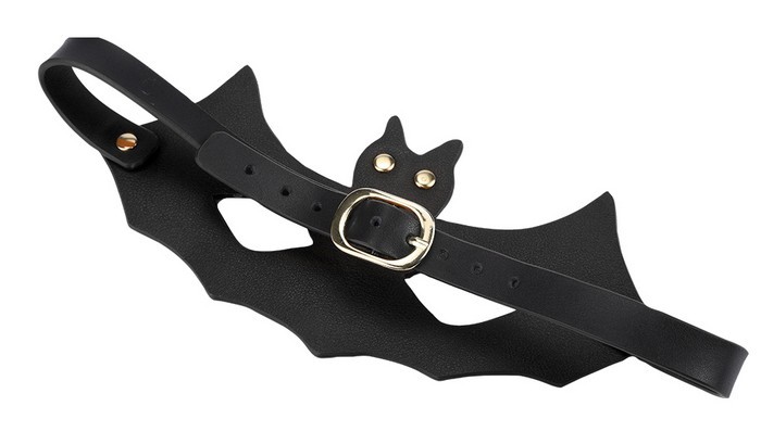 Luxury bondage cosplay sexy costume slave BDSM set with bat ... MT - Bat Halloween Bondage Set - Black photo-5