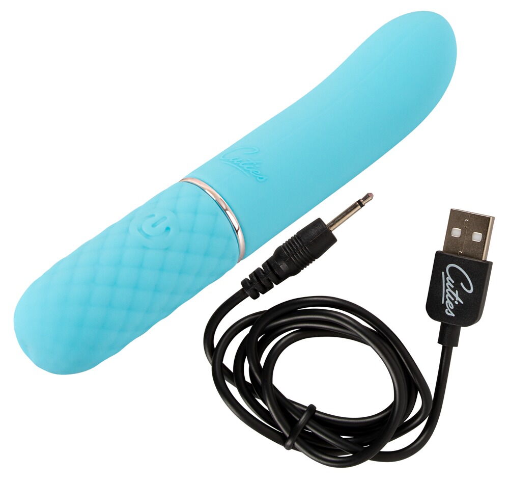 The beautiful, pastel-coloured Mini Vibrator from the Cuties... Cuties - Mini Curved Vibrator - Blue photo-9