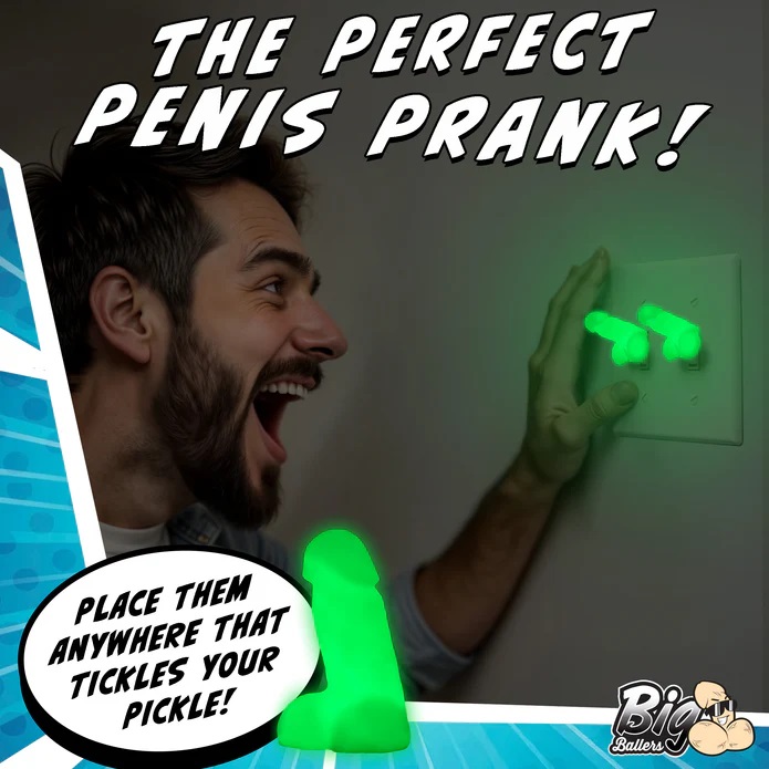 Four Mini Dildos!: This pack is packing 4 mini dildos that w... Big Ballers - Glow Snap-On Peckers 4 pcs photo-3