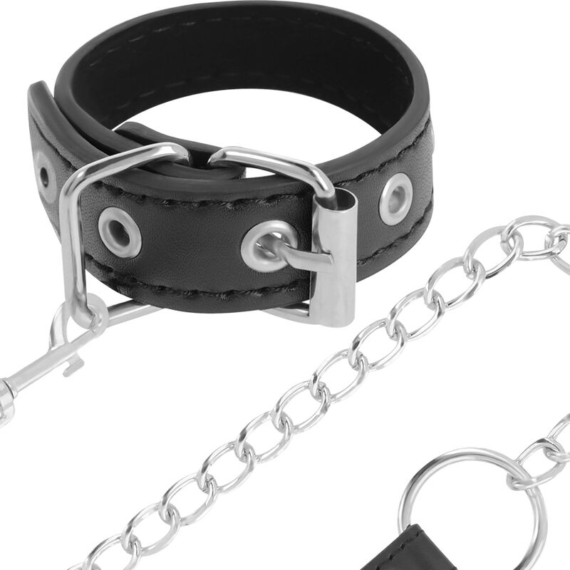 Delve into the world of submission with the DARKNESS line, a... Darkness - Penis Belt w Leash - Black photo-2