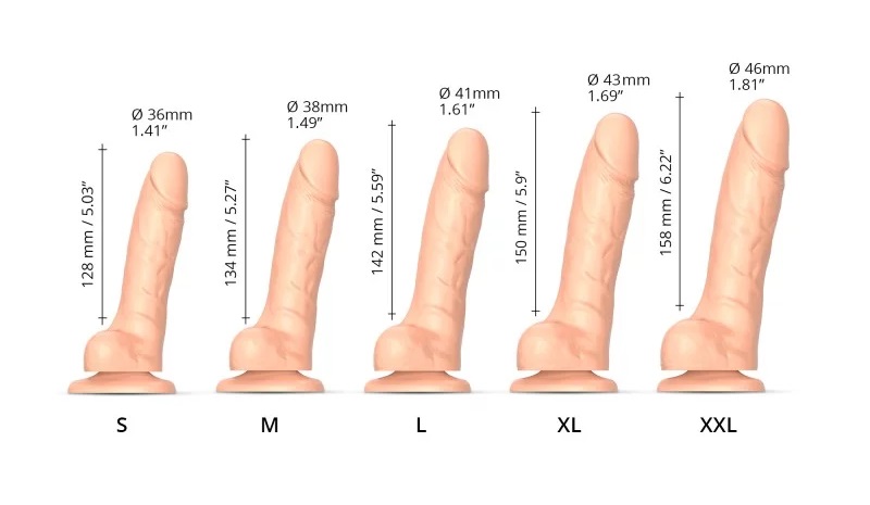 The only dual density silicone Sliding skin realistic dildo ... Strap-On-Me - Sliding Skin Dildo M - Vanilla photo-8