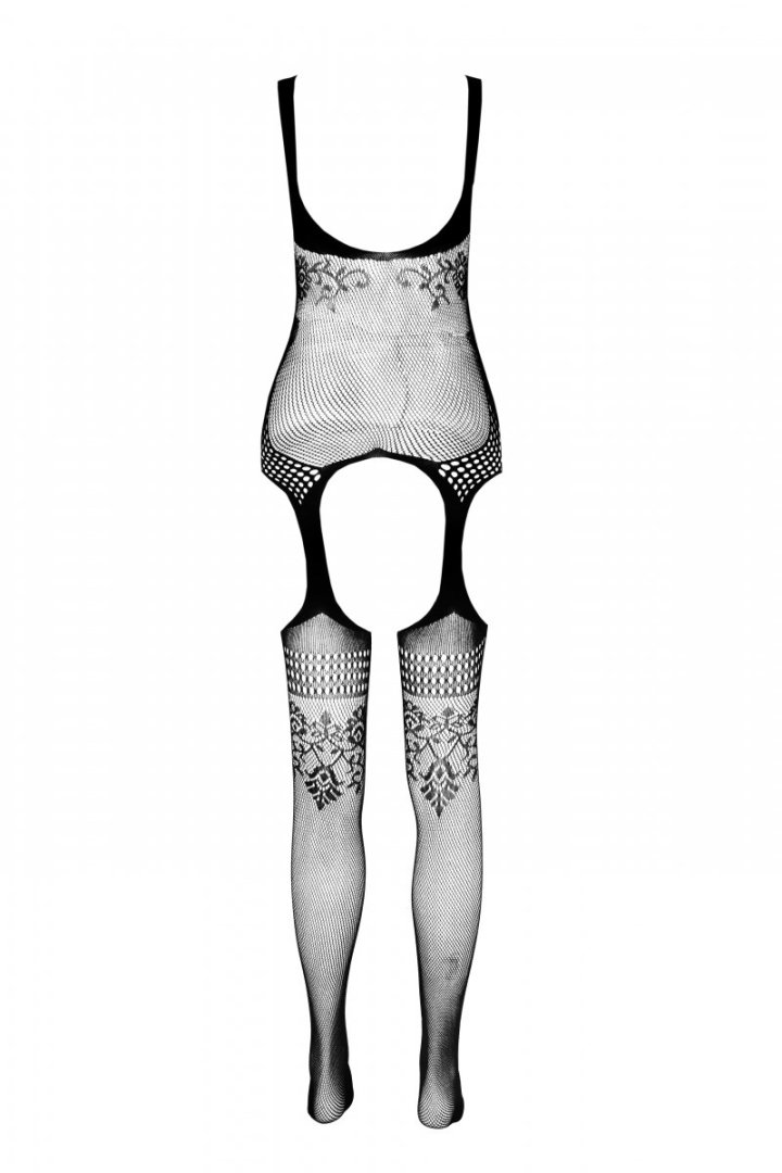 Sexy bodystocking that perfectly fits the figure, emphasizin... Passion - Eco Bodystocking BS008 - Black photo-6