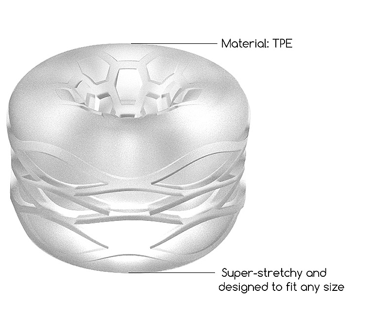 Made from super-smooth and flexible TPE the open-ended mastu... Sono - #93 Reversible Masturbator - Clear photo-2