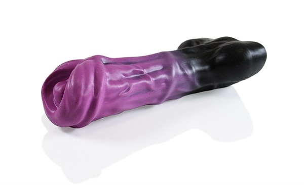 Bursting through the gates of hell, from the wicked kingdoms... HellHound - Trojan Dildo - Black Purple - S photo-3