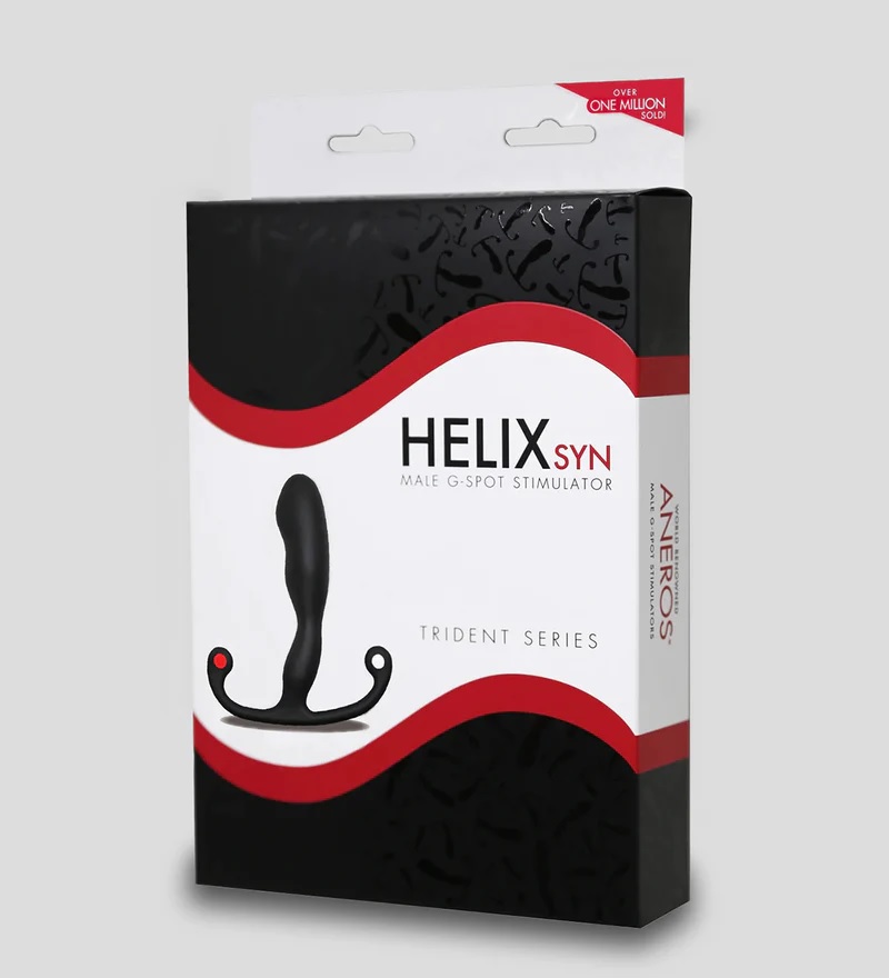 Silicone coated for the utmost comfort
Angled head for more ... Aneros - Helix Syn Trident Prostate Massager - Black photo-7