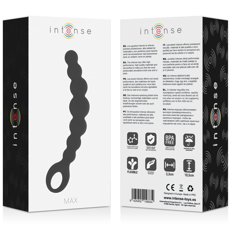 Intensify your pleasure with Intese toys, a classic concept ... Intense - Max Anal Beads - Black photo-5