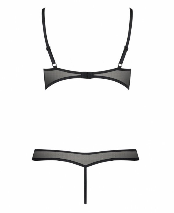This set is composed by sexy pieces of lingerie designed and... Passion - Heidi Set w Open Bra - Black - S/M photo-6