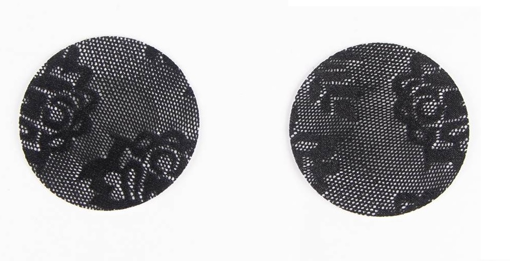 Round lace nipple pasties, fashionable and sexy;
Lightweigh... Ohyeah - Lace Nipple Covers - Black photo-3