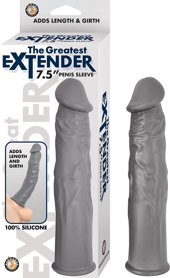 Adds length and girth
Flexible material with realistic veine... Nasstoys - Greatest Extender 7.5" Penis Sleeve - Grey photo-5