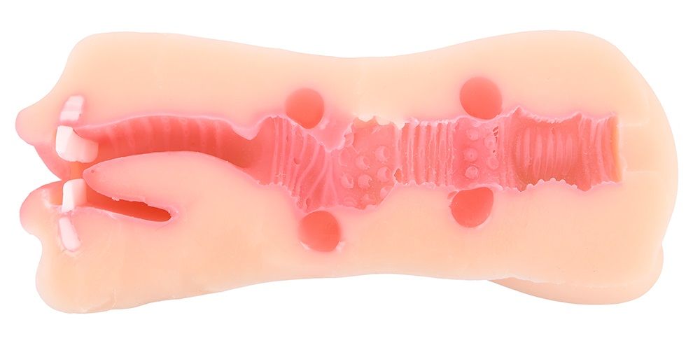 The second edition of NUPU, a dual-sided masturbator with go... Ondo - NUPU2 Double Side Masturbator Mouth and Pussy photo-2