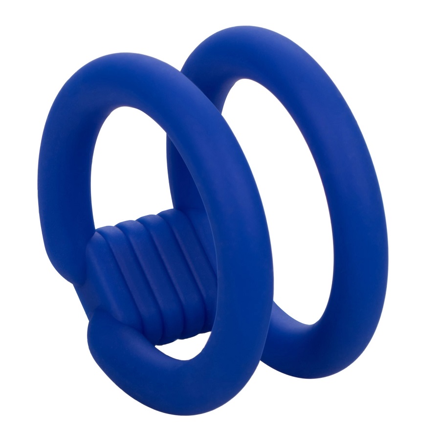 Explore new uncharted territories of pleasure with the plush... CEN - Admiral Dual Cock Cage - Blue photo-2
