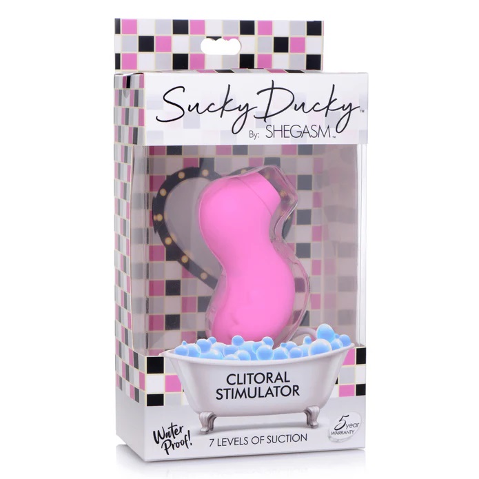 Meet your adorable new sucky ducky! Packed with power to sat... Inmi - Shegasm Sucky Ducky Clit Stimulator - Pink photo-6