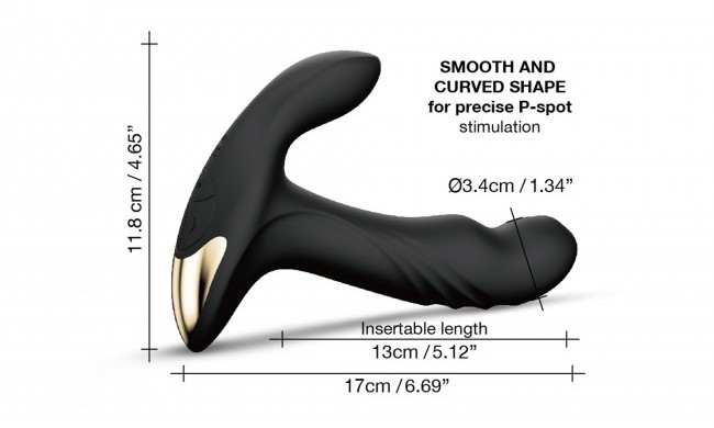 As an improved prostate massager equipped with three motors,... Dorcel - Multi P-Joy Anal Vibe - Black photo-5