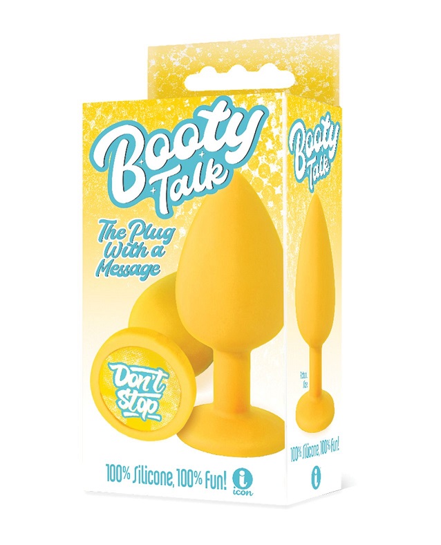 Experience ultimate pleasure with Don't Stop butt plug i... Icon Brands - Booty Talk Don't Stop Plug - Yellow photo-3