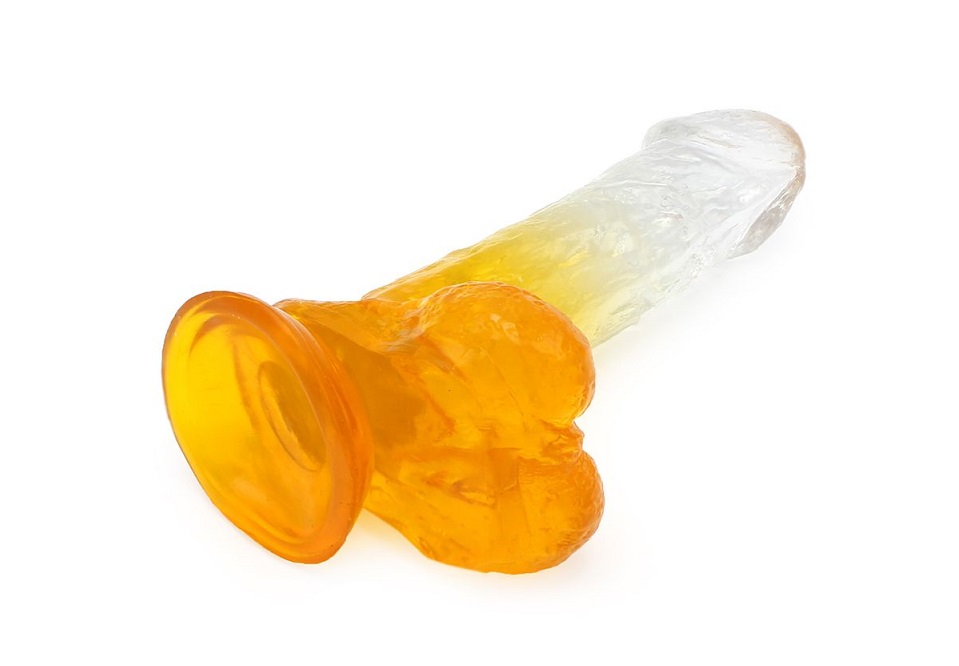 This special transparent dildo has an amazing color mix and ... Kiotos - Realistic Dildo 07 - Yellow photo-8