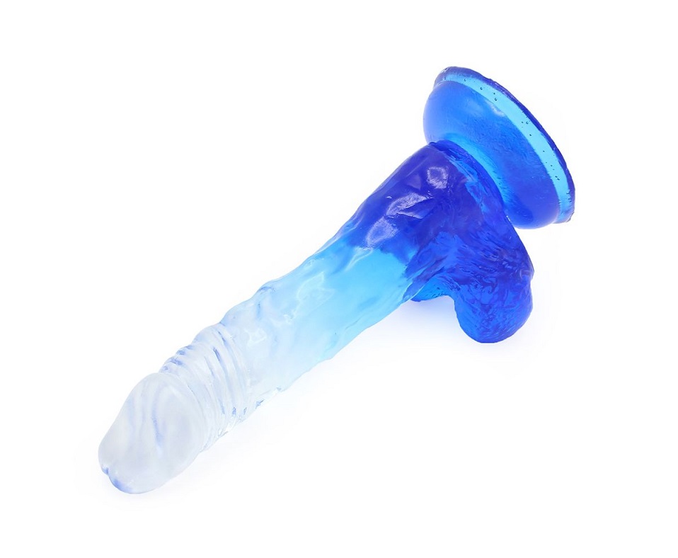 This special transparent dildo has an amazing color mix and ... Kiotos - Realistic Dildo 03 - Blue photo-7