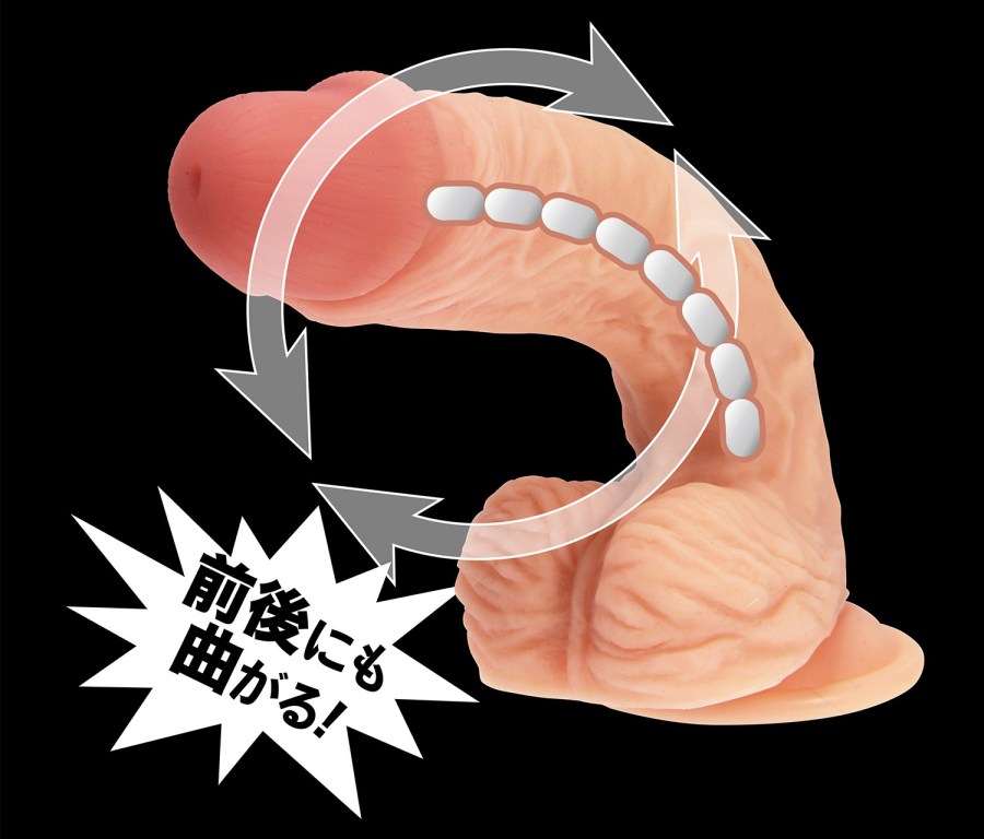 The dildo's exquisite hardness and hyper-realistic veins... NPG - Bendable Dildo 21cm - Skin photo-6