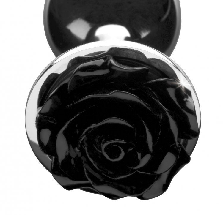 Beautify your booty with this darkly stunning rose! Featurin... Booty Sparks - Rose Butt Plug M-size - Black photo-2