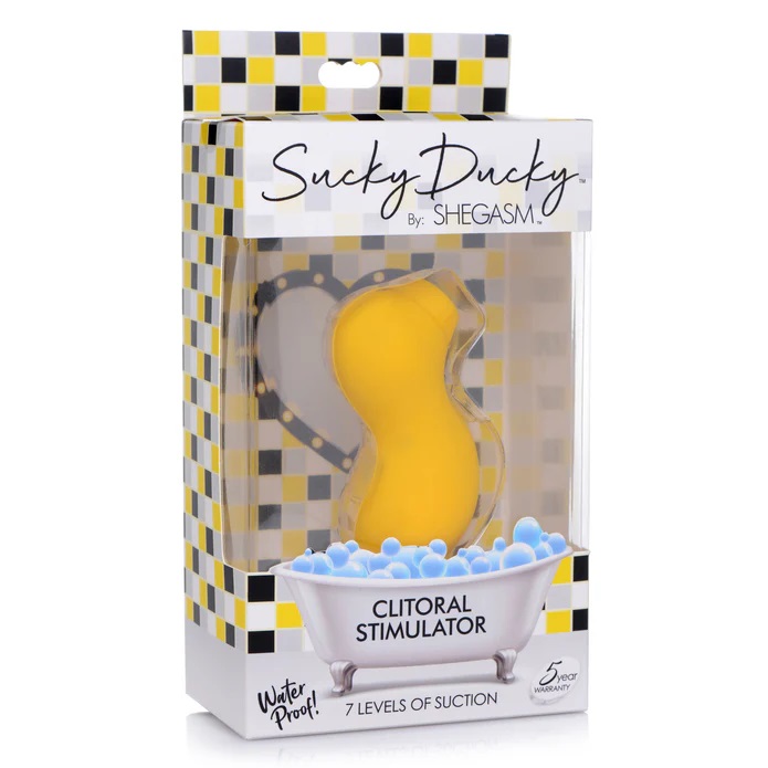 Meet your adorable new sucky ducky! Packed with power to sat... Inmi - Shegasm Sucky Ducky Clit Stimulator - Yellow photo-6