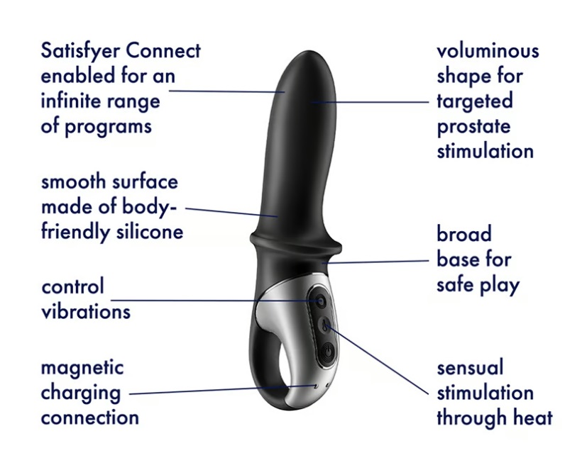 Hot Passion anal vibrator with its voluminous shaft stimulat... Satisfyer - Hot Passion Vibrator - Black photo-4