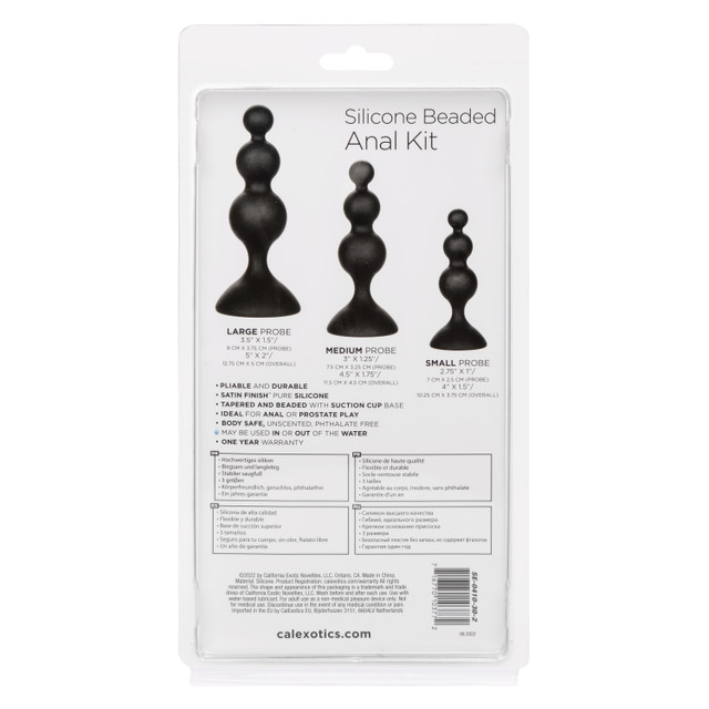 Experience superior anal training with the Silicone Beaded A... CEN - Silicone Beaded Anal Kit - Black photo-8