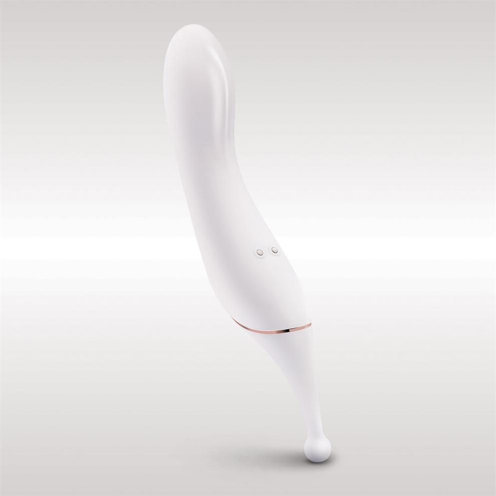 Vibe in the best of both worlds with the Bodywand Dual Stim ... Bodywand - Dual Stim Vario - White photo-4