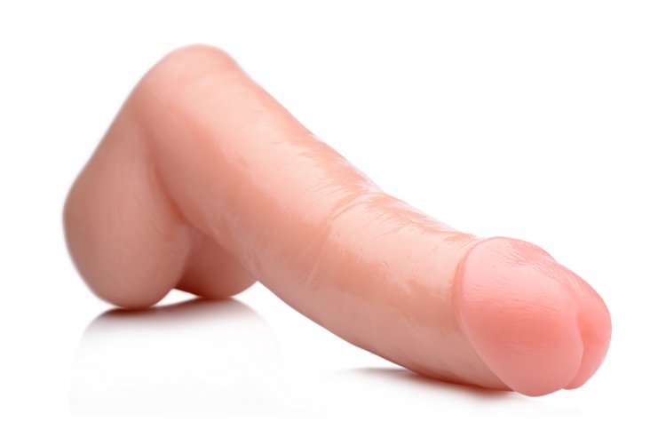 Compatible with your vacuum-grip strap-on harness, fucking m... LoveBotz - 8" Cock Lock Dildo w Balls - Flesh photo-3