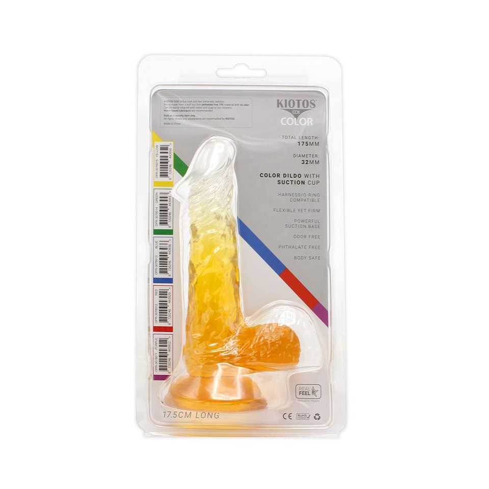 This special transparent dildo has an amazing color mix and ... Kiotos - Realistic Dildo 03 - Yellow photo-10