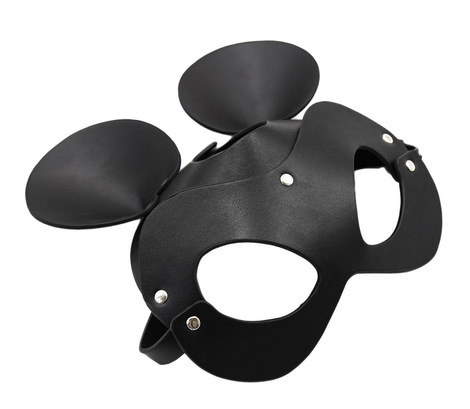 PU Leather mask "Mouse" for role-playing, for part... Kiotos - Mouse Eye Mask - Black photo-6