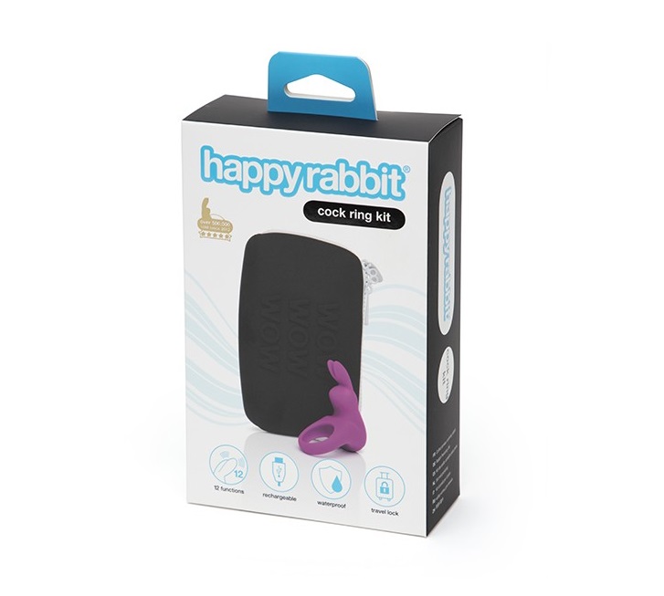 Kit consisting of a rechargeable vibrating ring made of sili... Happy Rabbit - Vibro Ring 2pcs Kit photo-6