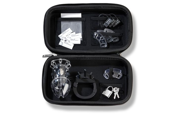 Your days of sexual liberty are over. The Pubic Enemy No2 wi... Mystim - Pubic Enemy No 2 Electro Cock Cage - Clear photo-7