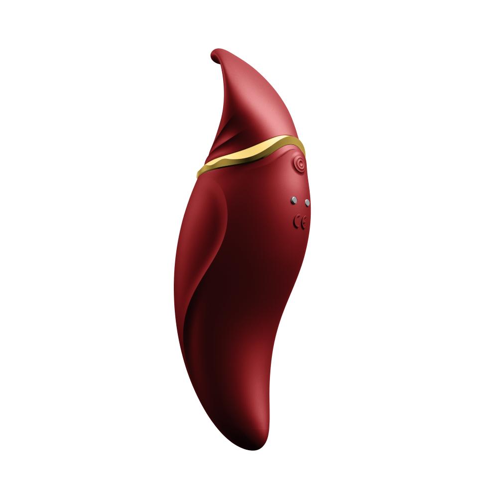 Specially designed to indulge and titillate the sensitive ar... Zalo - Hero APP 2in1 Clitoral Massager - Wine Red photo-4