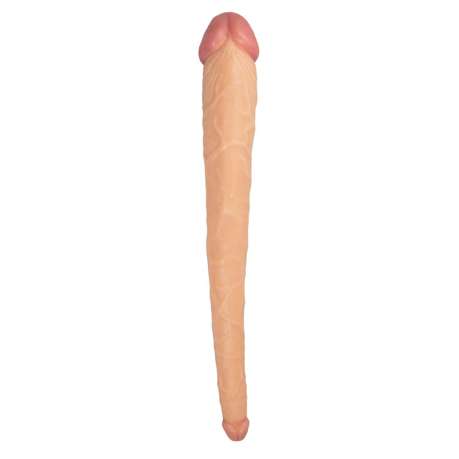 The Hero 14″ Double Dong features two phallic shaped ends, g... Nasstoys - Hero 14" Double Dildo - Flesh photo-4