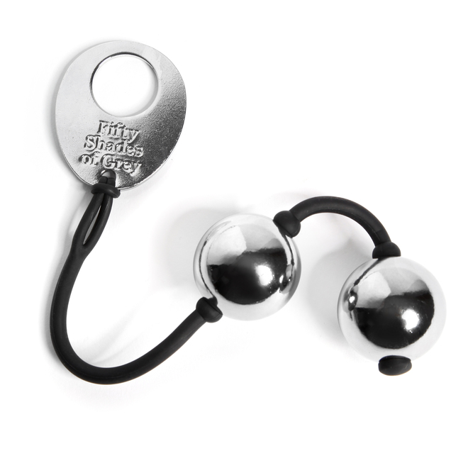 Discreetly stimulating your G-spot and offering a generous w... Fifty Shades of Grey - Inner Goddess Kegel Balls 220g - Silver photo-3