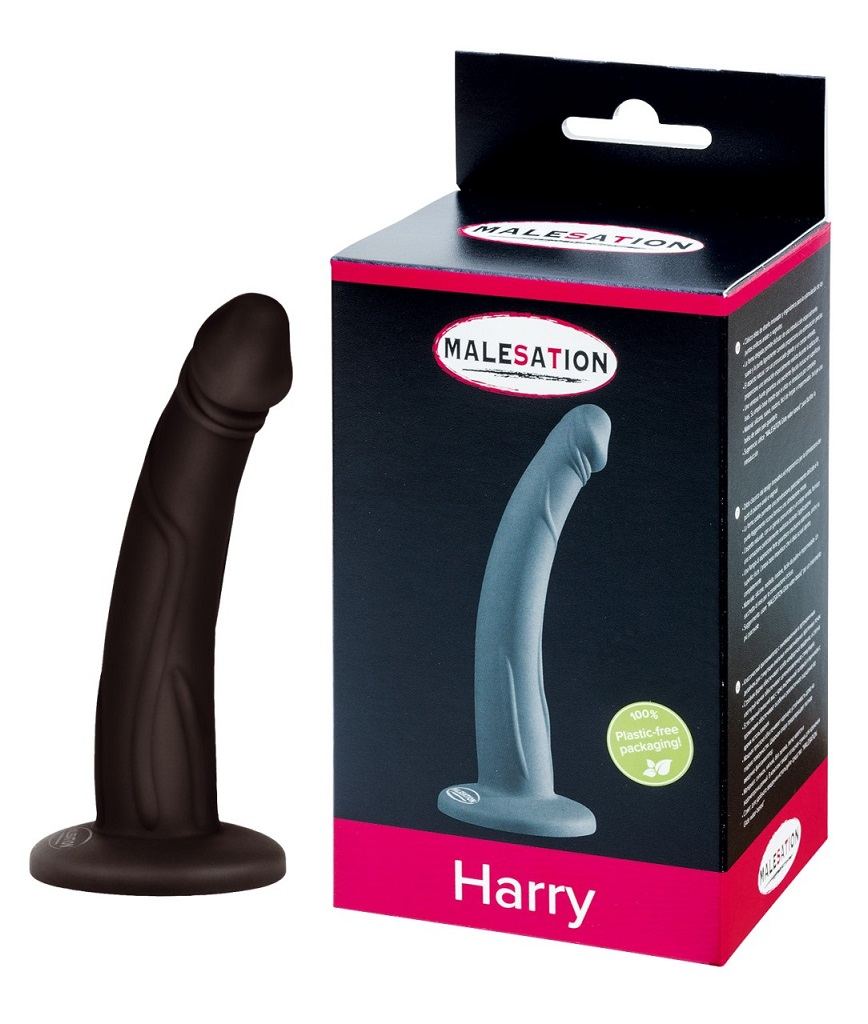 Dildo in highly imaginative and ergonomic design with suctio... Malesation - Harry Dildo - Black photo-2