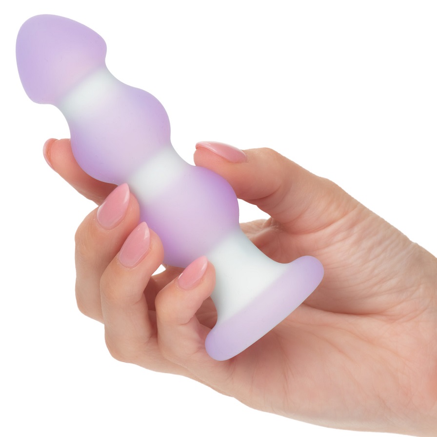 Dive into the depths of pleasure with the Lavender Haze Bead... CEN - Lavender Haze Beaded Vibro Plug - Purple photo-2