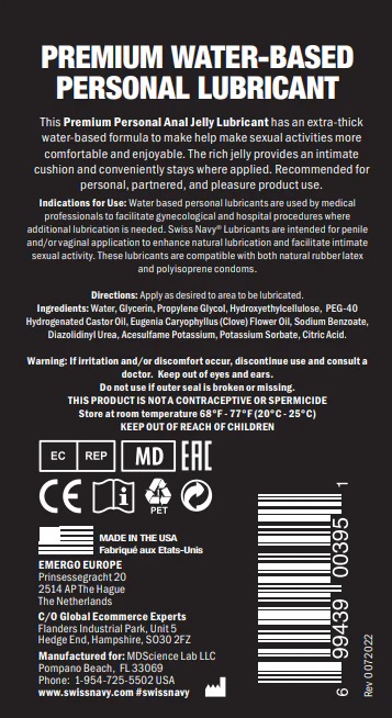 This Anal Jelly Premium Personal Lubricant has an extra-thic... Swiss Navy - Anal Jelly Water-Based Lubricant - 59ml photo-2