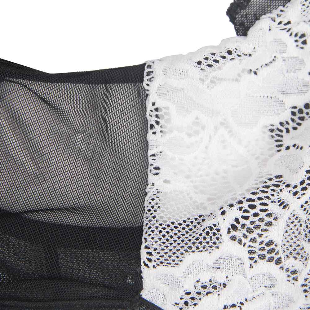 White Lace Sexy Garter Belt Maid Costume with Leg Ring
Mate... Ohyeah - Maid Costume w Garters - Black - M photo-4