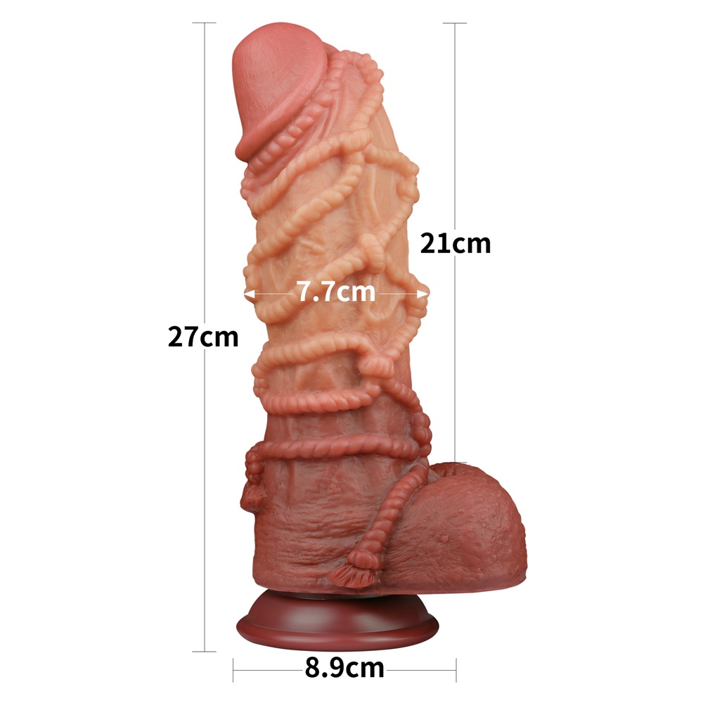 Built to deliver the most lifelike satisfaction, Love Toy Ki... Lovetoy - 10.5" Dual Layered Cock w Rope photo-12