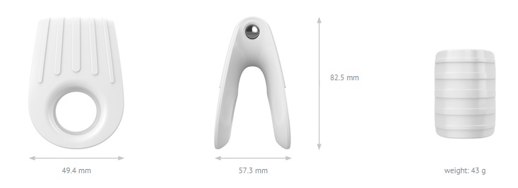 ovo B12 is made of 100% body safe silicone, with soft an... Ovo - B12 Vibro Ring - White photo-4