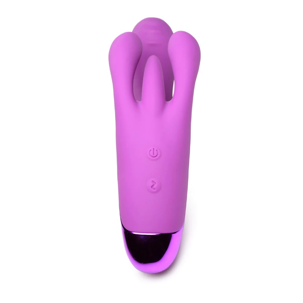 Indulge in pleasure you’ve never known before with this Trip... Bang! - Triple Rabbit Vibrator - Purple photo-4