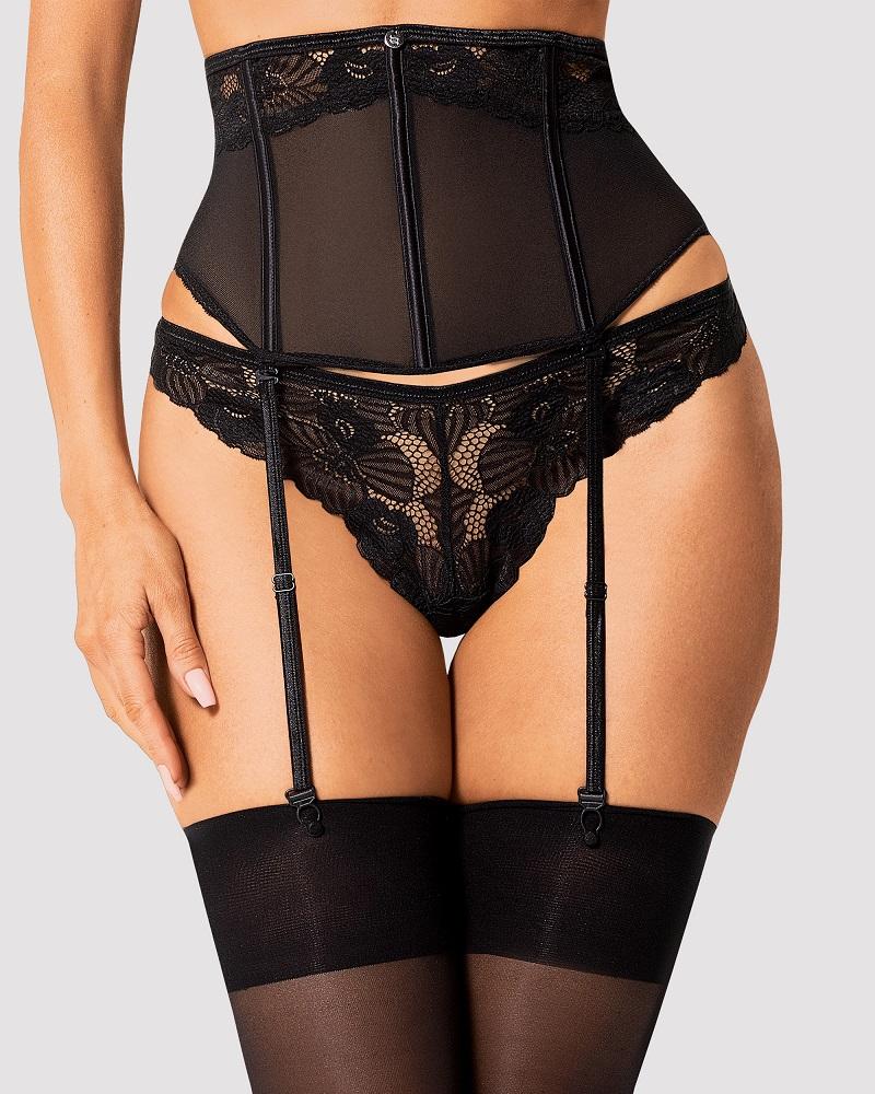 The garter belt from the Serena Love collection, thanks to i... Obsessive - Serena Love Garter Belt - Black - XL/XXL photo-5