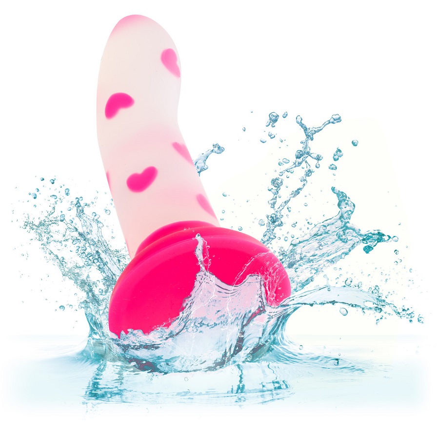 Illuminate your pleasure experience with the Glow Stick Hear... CEN - Heart Glow Dildo - Pink photo-6
