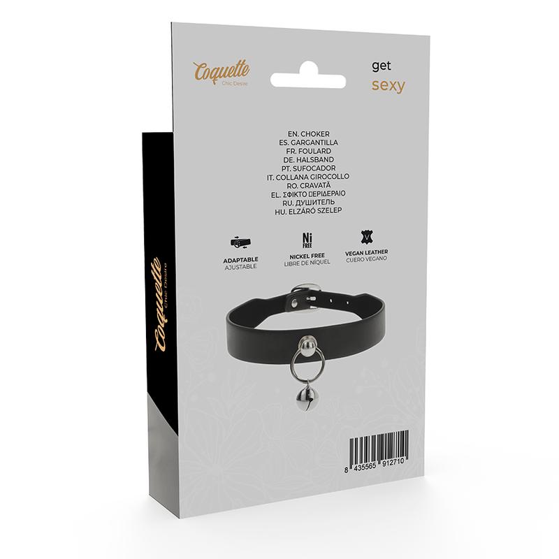 The Coquette accessories collection is exclusively made of v... Coquette - Choker Jingle Bell w Ring - Black photo-5