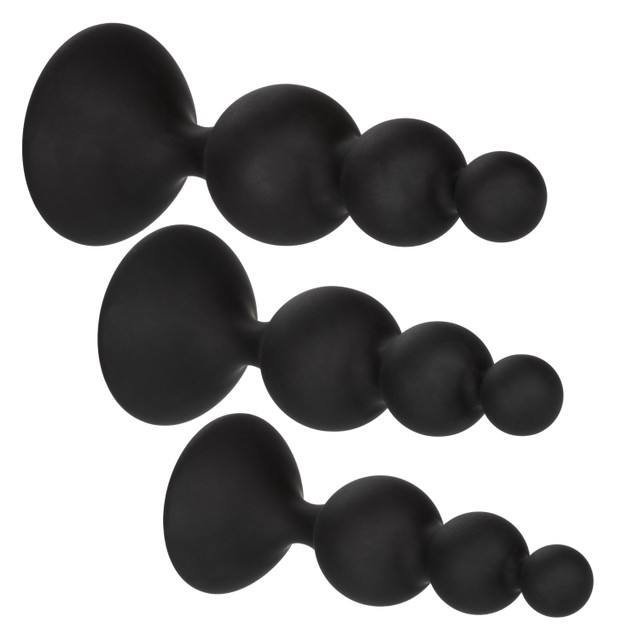 Experience superior anal training with the Silicone Beaded A... CEN - Silicone Beaded Anal Kit - Black photo-3