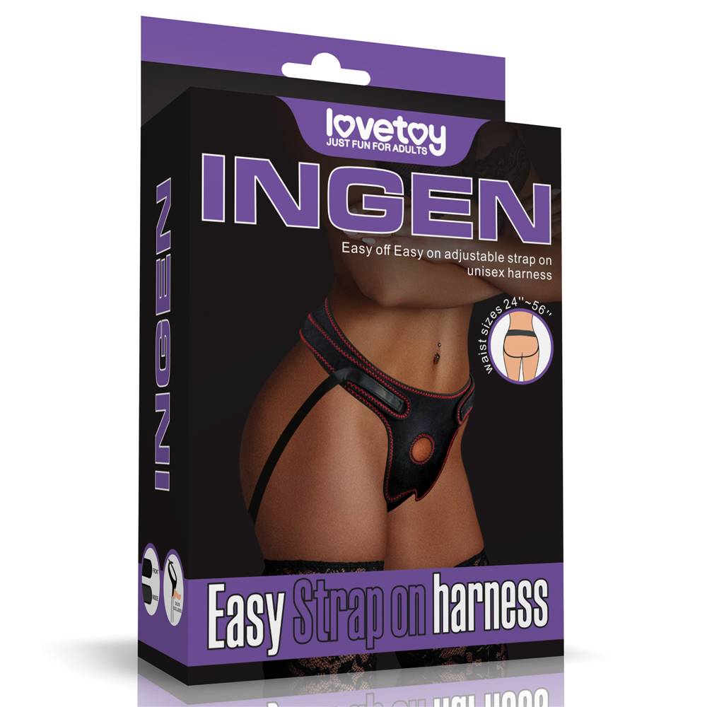 Easy off Easy on adjustable strap on harness.
Designed to fi... Lovetoy - Easy Strap On Harness - Black photo-16
