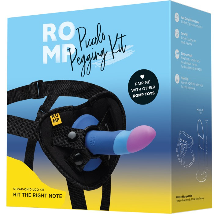 ROMP Piccolo Pegging Kit includes a non-realistic silicone d... Romp - Piccolo Pegging Kit - Black photo-8