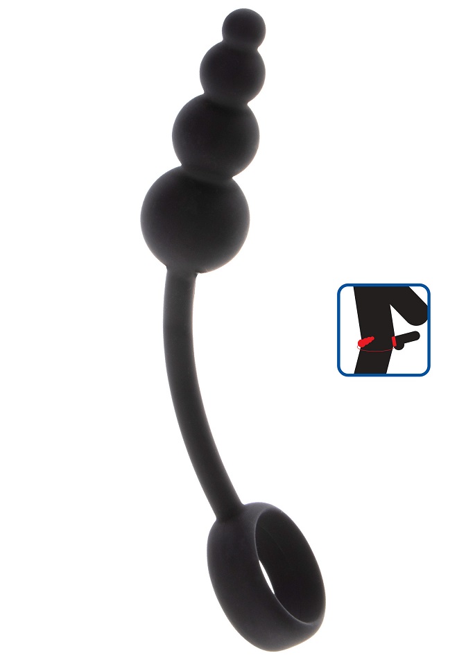 The Anal Plug & Cock Ring from Manpower by TOYJOY is an esse... ToyJoy - Manpower Plug w Ring - Black photo-3