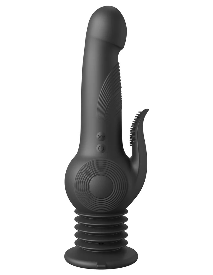 Get ready for the wildest ride of your life with our new Fet... Fetish Fantasy - Pogo Thruster Vibrator - Black photo-5